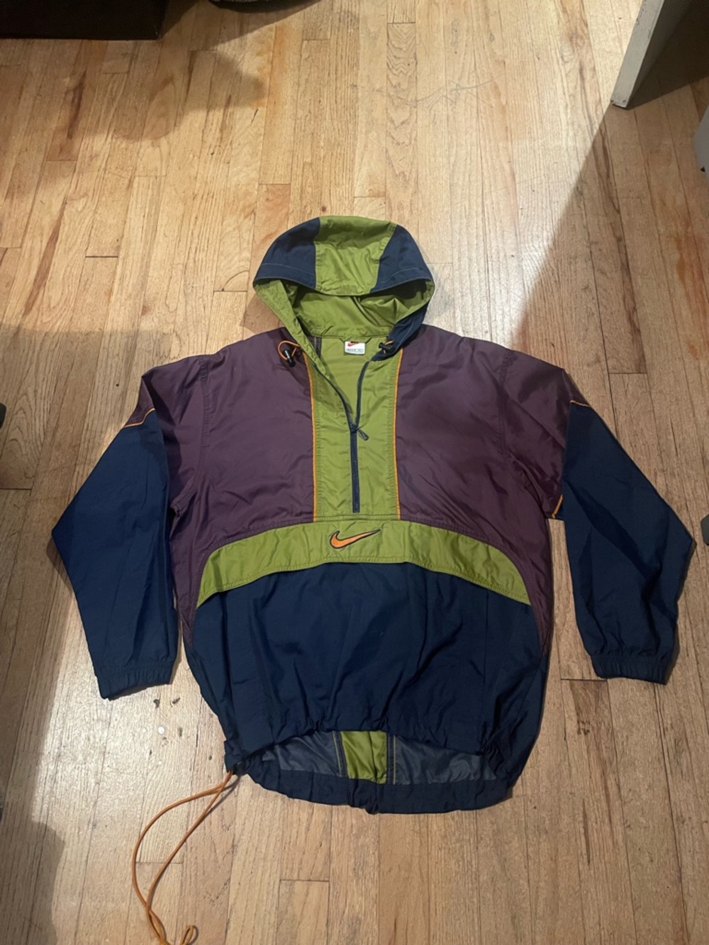 Nike Colorblock Pullover Jacket - Olive, Navy, Plum